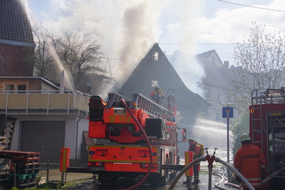 Backnang-Steinbach: Geraeteschuppen abgebrannt