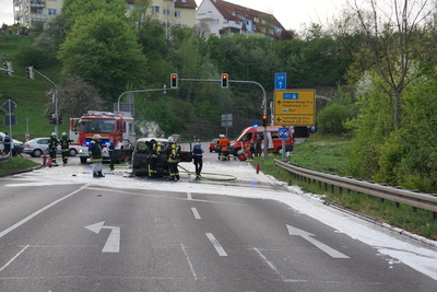 Murr: VW Bus geht in Flammen auf