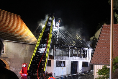Gundelsheim: Scheunenbrand
