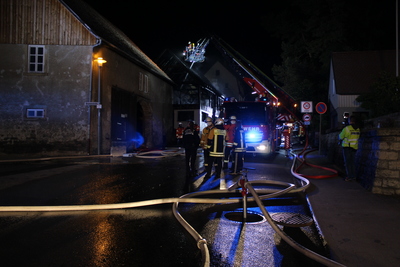 Gundelsheim: Scheunenbrand