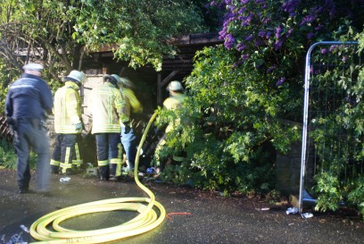 Nuertingen: vermeintlicher Brand in Ruine