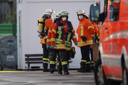 Uhingen: Gluehender Eisenstaub loest Feuerwehreinsatz aus