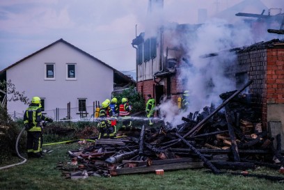 Urbach: Vollbrand eines Landwirtschaftlichen Anwesens 