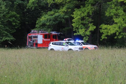 Wohnwagenbrand im Wald bei Simmozheim
