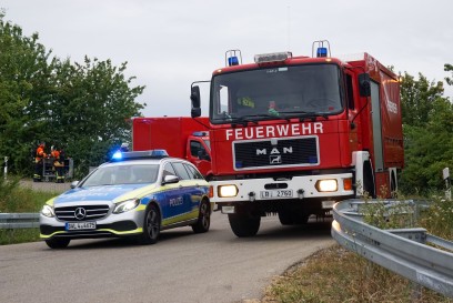 Gerlingen: Brennender LKW auf der A81