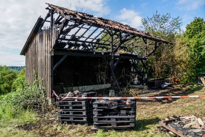 Plochingen: Brand einer Scheune