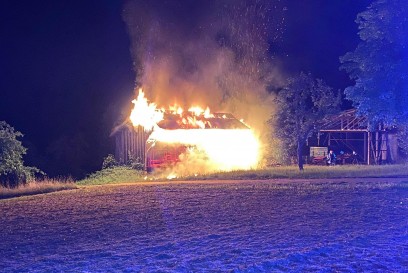 Plochingen: Brand einer Scheune