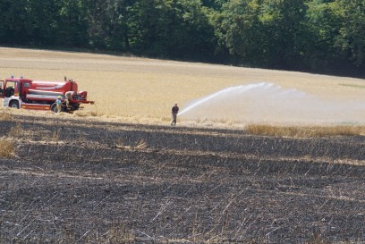 Muehlacker-Lienzingen: groesserer Flaechenbrand an der B35