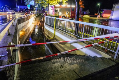 Gaildorf: Hagel und Regenschauer setzen Unterfuehrungen unter Wasser