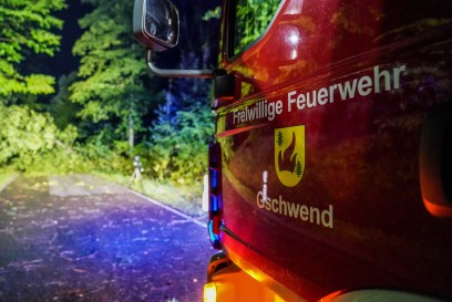 Gschwend: Baeume stuertzen auf Kreisstrasse