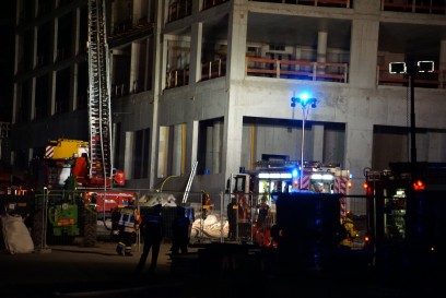 Kornwestheim: Brand auf Wuestenrot Baustelle
