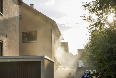 Winterbach: Trocknerbrand sorgt fuer starke Rauchentwicklung