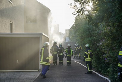 Winterbach: Trocknerbrand sorgt fuer starke Rauchentwicklung