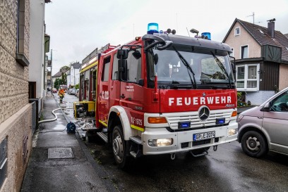 Ebersbach a. d. Fils: Brand im Keller loest Feuerwehreinsatz aus
