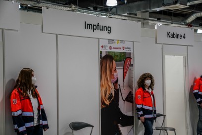 Esslingen: Pressetermin im Kreisimpfzentrum