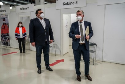 Esslingen: Pressetermin im Kreisimpfzentrum