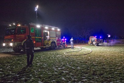 Leinfelden-Echterdingen: Pkw brannte auf einer Wiese