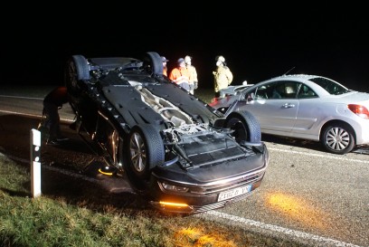 Bauschlott: Folgeunfall beim Wenden nach Stau