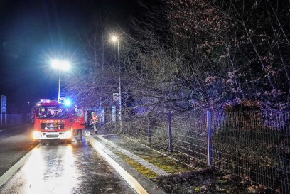 Aichwald-Aichschiess: Baum landet auf Zaun und blockierte Bushaltestelle