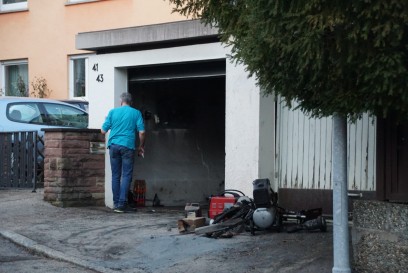 Esslingen: Brand in Garage