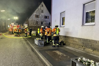 Korntal-Muenchingen: Scheune in Vollbrand