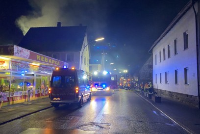 Korntal-Muenchingen: Scheune in Vollbrand
