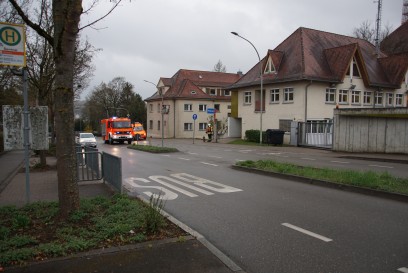 Backnang: Feuerwehreinsatz im Polizeigebaeude