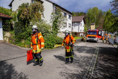 Albershausen: Spuelmaschinenbrand sorgt fuer starke Rauchentwicklung – Mehrschweinchen gerettet