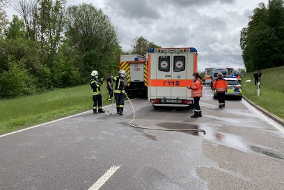 Bretten:Schwerer Verkehrsunfall auf der B293