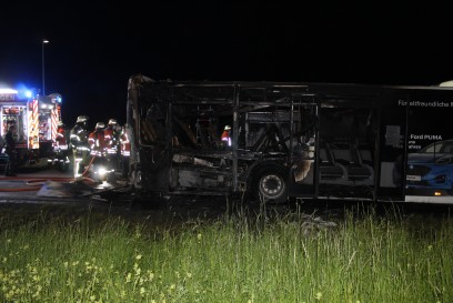  Ditzingen:Linienbus in Brand geraten