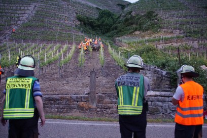 Hessigheim: PKW kracht 80m Weinberg herab, Insasse verstirbt