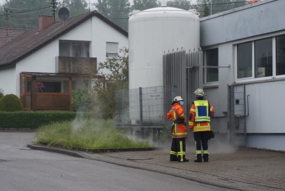 Frickenhausen: Ueberdruckventil an Stickstofftank ausgeloest