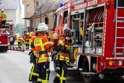 Beuren-Balzholz: Brand eines Gebaeudes 