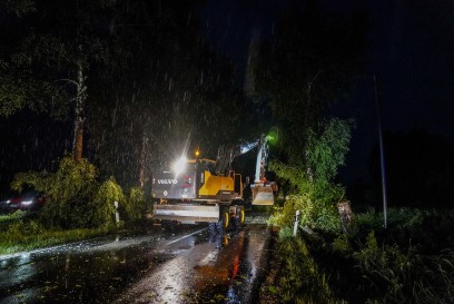 Ehingen-Risstissen: Unwetter laesst Baeume entwurzeln
