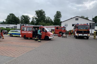 Grossbottwar: Muellpresse geraet in Brand
