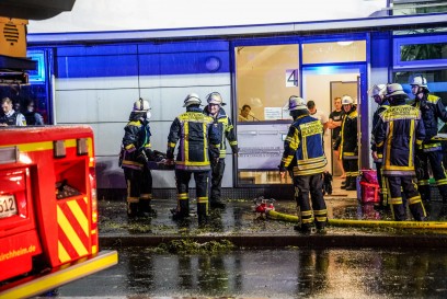 Kirchheim: Gemeldeter Brand im Altenheim waehrend dem Unwetter