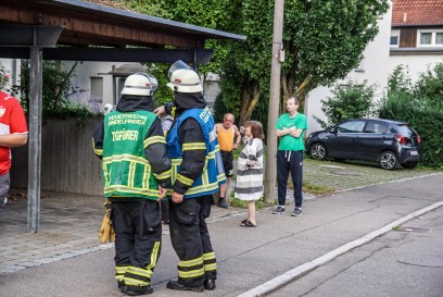 Sindelfingen-Maichingen: Rauchende Biotonne sorgt fuer Feuerwehreinsatz