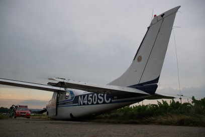Ludwigsburg: Glueckliche Notlandung eines Kleinflugzeuges