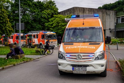 Esslingen: Brand in einer Teekueche im Landratsamt