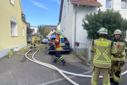 Ditzingen: Brand in einer Autowerkstatt 