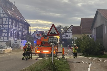 Kirchberg a. d. Murr- Fruehmesshof: Brand eines Misthaufens