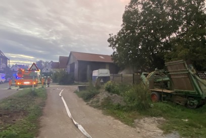 Kirchberg a. d. Murr- Fruehmesshof: Brand eines Misthaufens