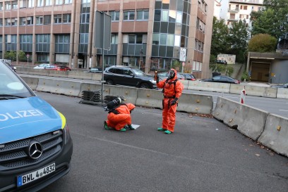 Stuttgart: Verdaechtiger Gegenstand am Innenministerium 