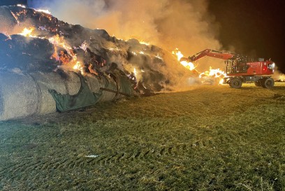 Sulz am Eck: 200 Heuballen Brennen lichterlohe 