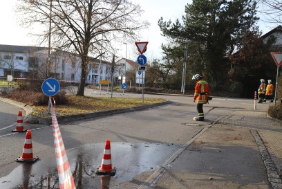 Schlierbach: Unklarer Gasgerurch -  Gasnotdienst und Feuerwehr vor Ort 