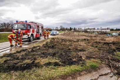 Koengen: Gruenschnittverbrennung loest Flaechenbrand aus