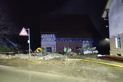 Gaeufelden-Oeschelbronn: Brand in einer Scheune