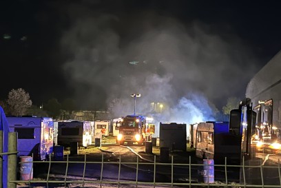 Steinheim a.d. Murr: Wohnwaegen in Vollbrand 