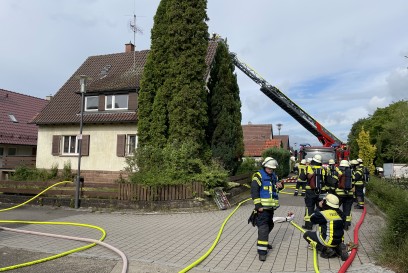 Renningen: Dachstuhlbrand bei Sanierungsarbeiten