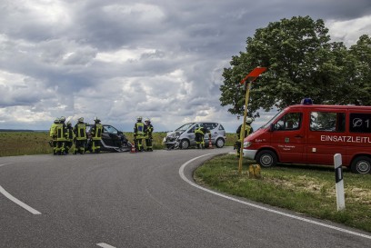 Magstadt: Zwei Verletzte nach Frontalunfall